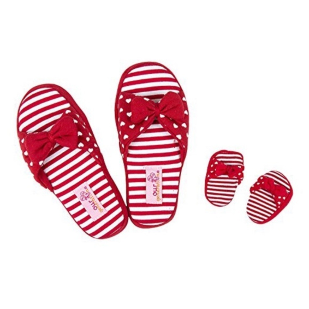 OUR GENERATION Dolly and Me matching slippers S